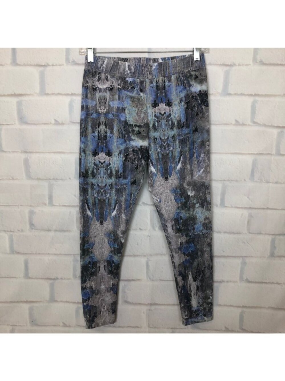 Soft Surroundings Have To Have Leggings Petite Size PXS Blue Gray Print